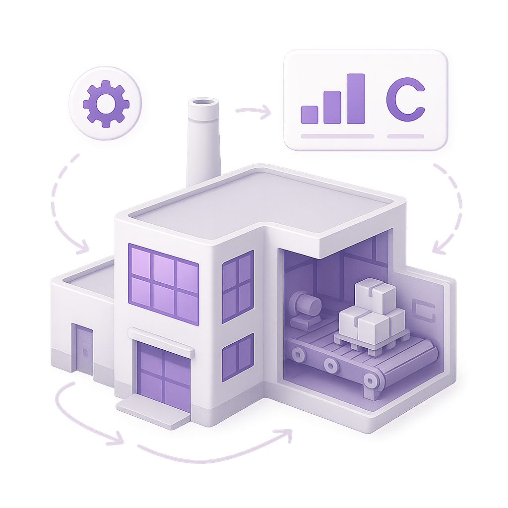 Modern industrial property illustration