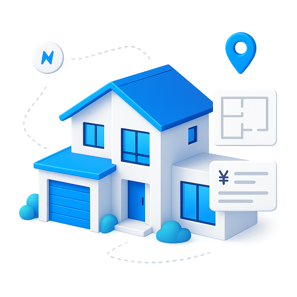 Modern residential property illustration
